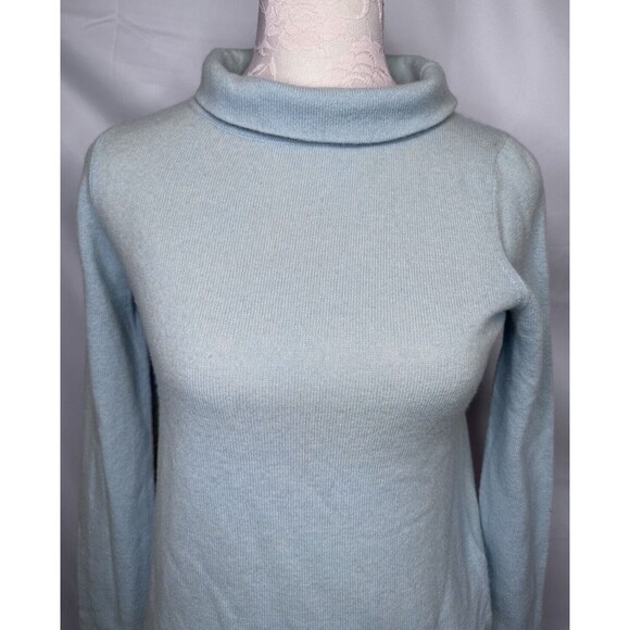 Hobbs Of London Wool Cashmere light blue Funnel Neck Sweater Size S Audrey - Picture 6 of 9